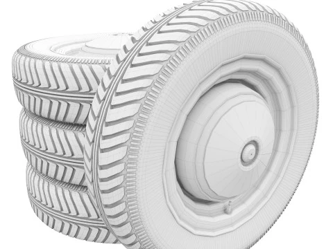 Fiat 500 Wheel 3D Model
