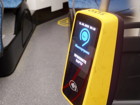 Elettrobus Kamaz-6282 Modello 3D