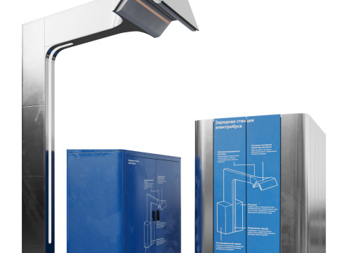 Electric bus charging station ZSE 500T 3D Model