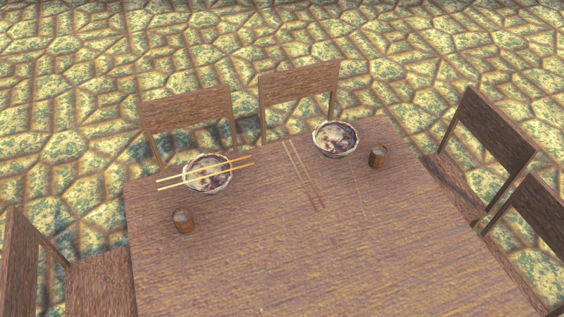 PSX Rusted Bowl Essstäbchentisch und Stühle 3D Modell .c4d .max .obj .3ds .fbx .stl .blend