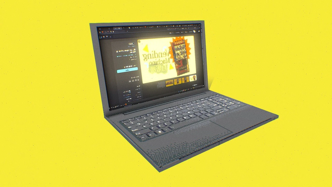 PSX - Laptop 3D Model .c4d .max .obj .3ds .fbx .stl .blend 