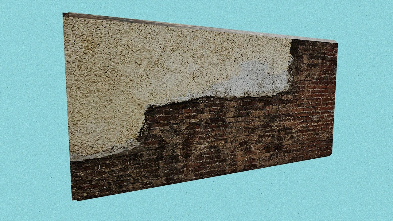 Damaged Wall 3D Model .c4d .max .obj .3ds .fbx .stl .blend 