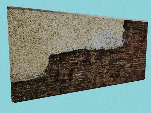 Beschädigte Wand 3D Modell