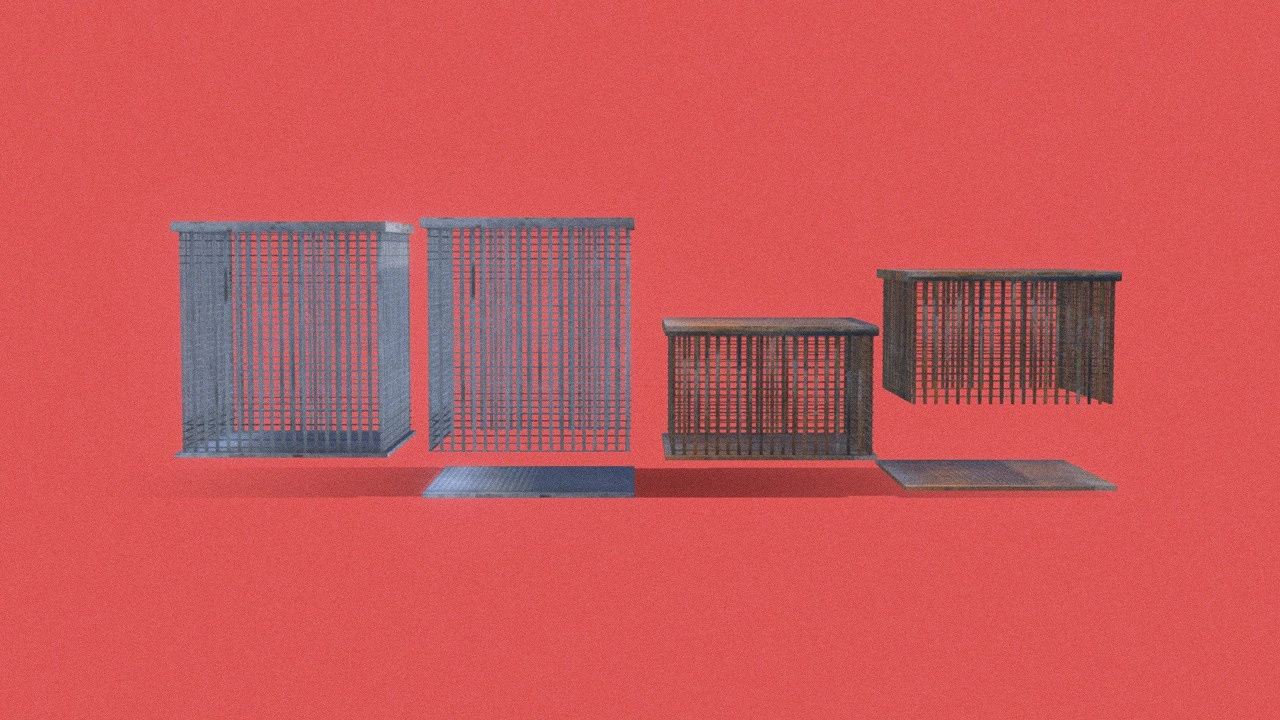 PSX - Cage 3D Model .c4d .max .obj .3ds .fbx .stl .blend 