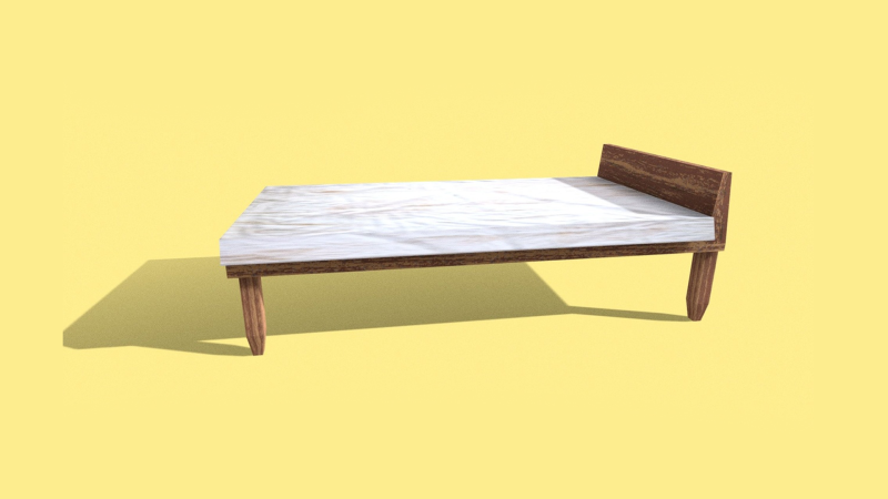 Модульная кровать 3D Модель .c4d .max .obj .3ds .fbx .stl .blend