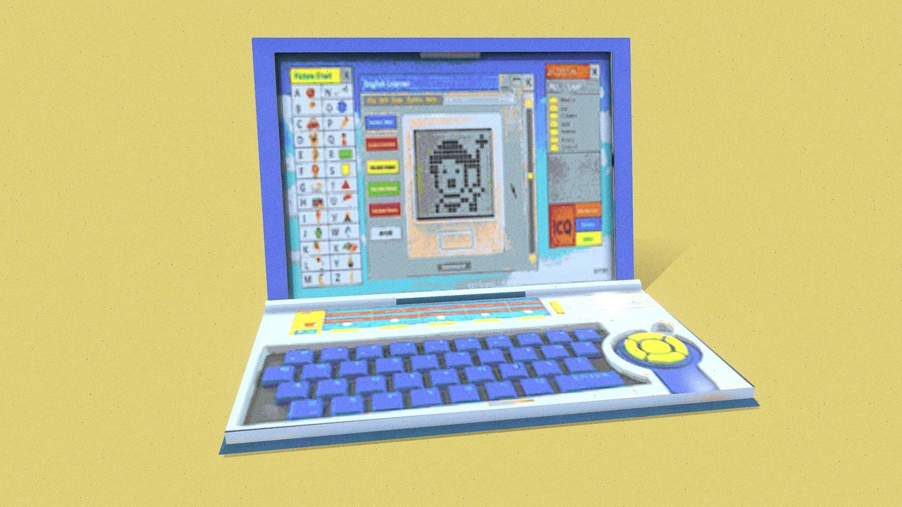 Children Laptop 3D Model .c4d .max .obj .3ds .fbx .stl .blend 