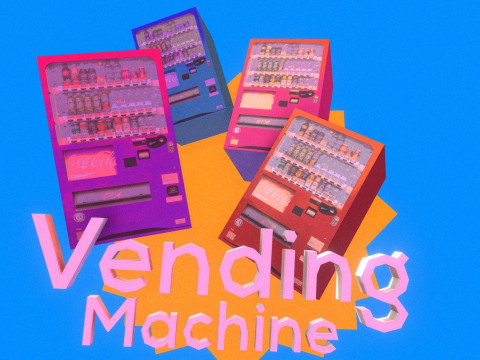 PSX自販機セット 3Dモデル