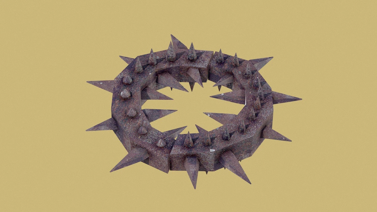 Torture Device 1 - The Spiked Collar 3D Model .c4d .max .obj .3ds .fbx .stl .blend 