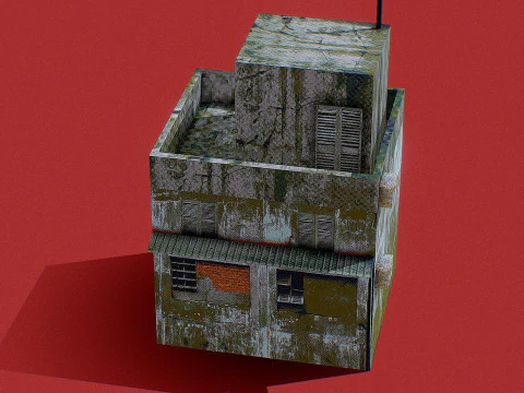 Pequena Casa Abandonada PSX Modelo 3D