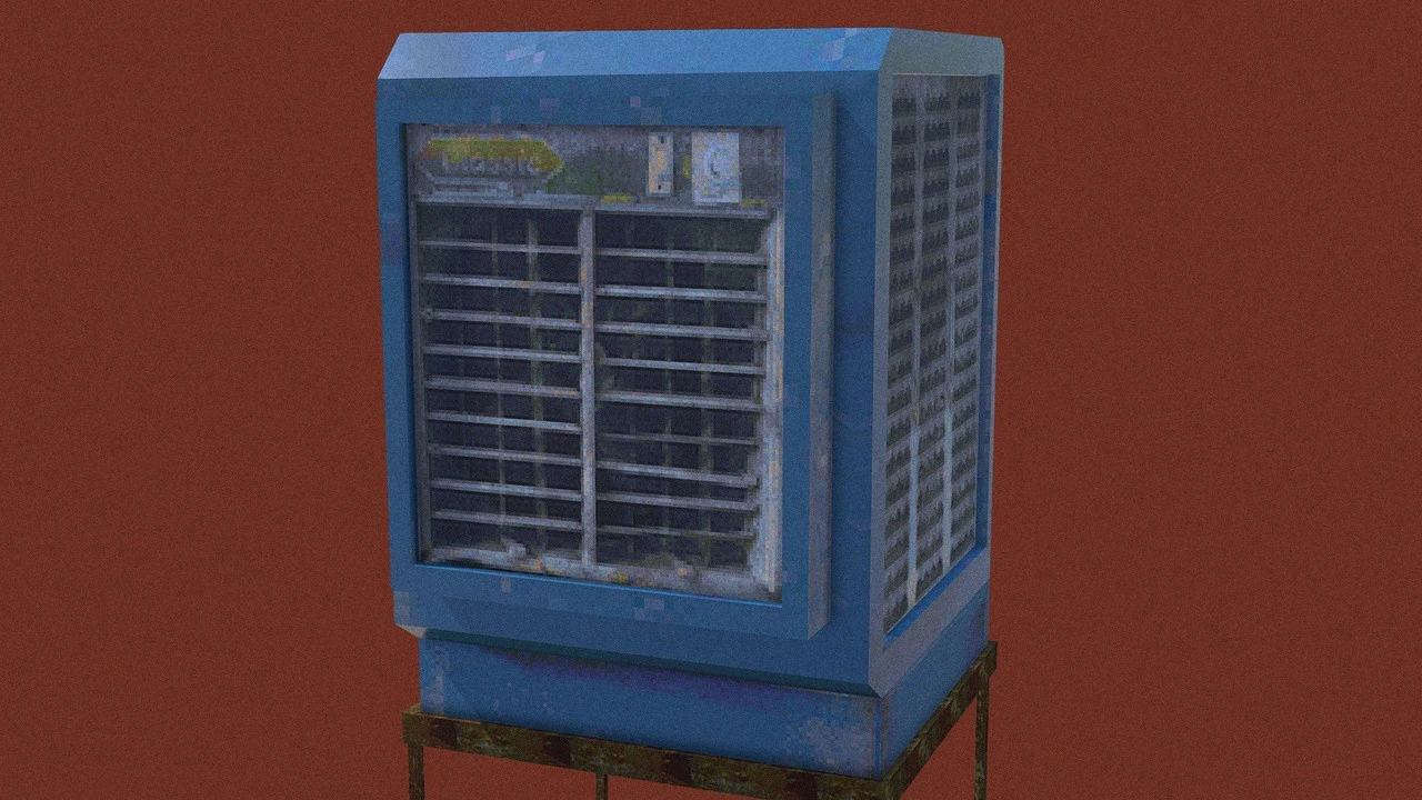 Room Cooler PSX 3D Model .c4d .max .obj .3ds .fbx .stl .blend 