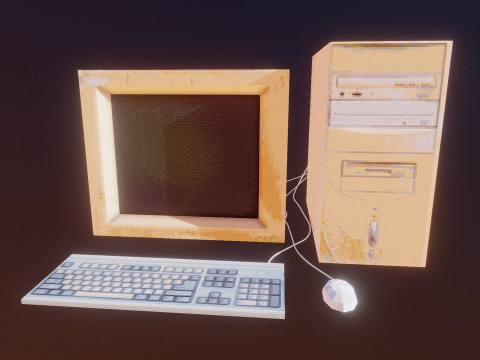 Alter Computer PSX 3D Modell