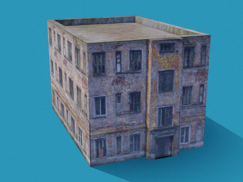 Grintoso appartamento abbandonato in stile sovietico PSX Modello 3D
