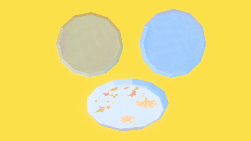 PSX - 3 Piatti Modello 3D .c4d .max .obj .3ds .fbx .stl .blend 