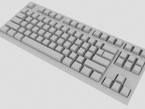 Model papan ketik Model 3D