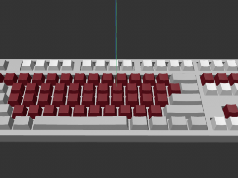 Model papan ketik Model 3D