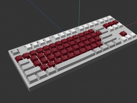 Model papan ketik Model 3D