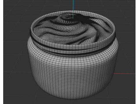 Cream jar 3D Model