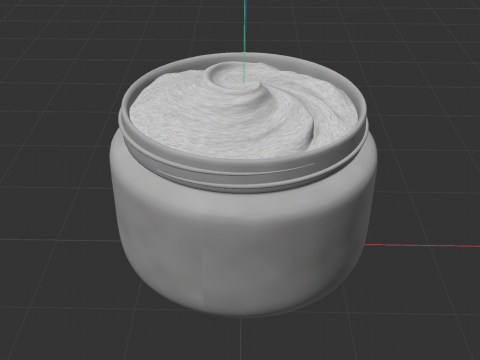 Cream jar 3D Model