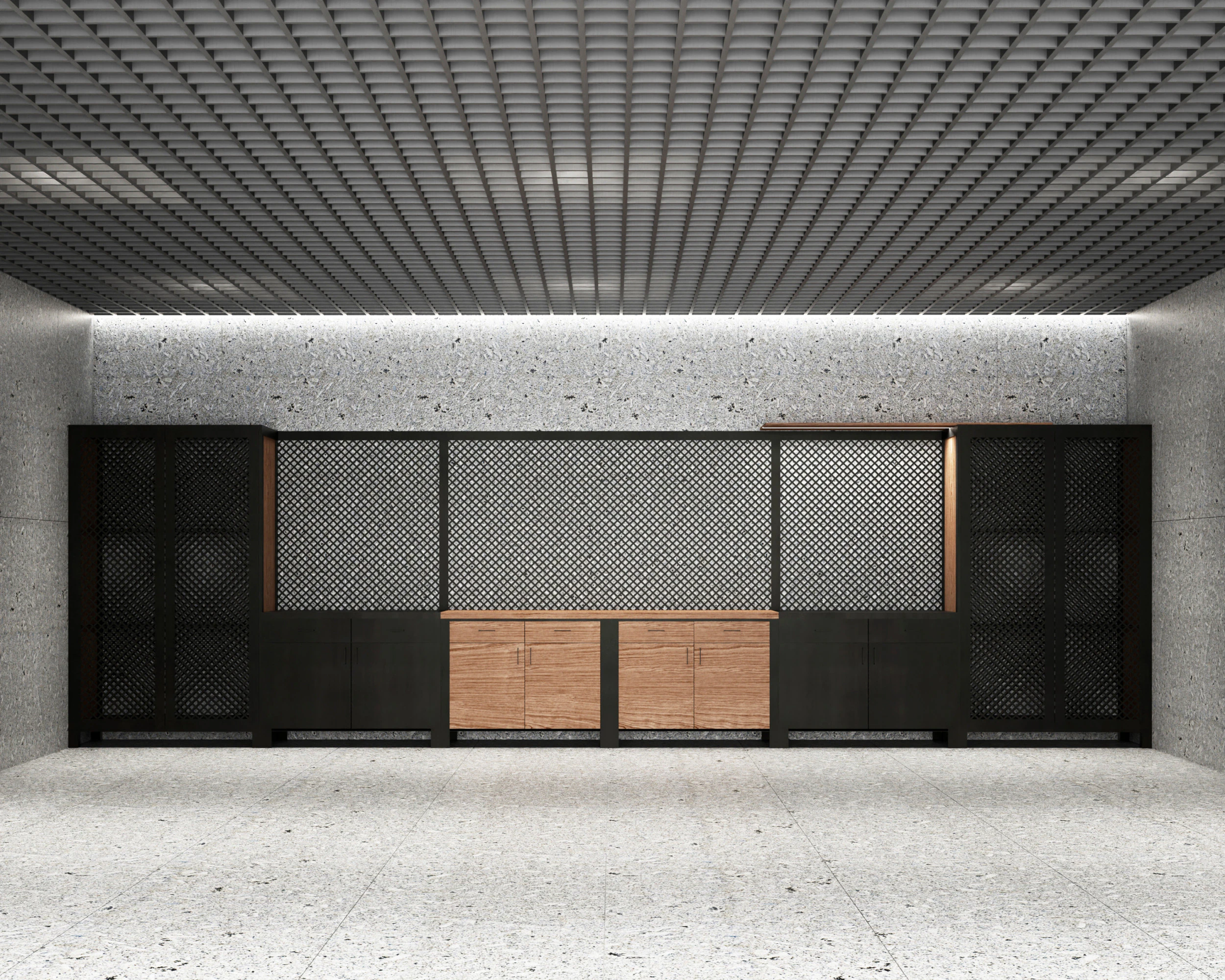 Garage workbench with shelves 3D Model .c4d .max .obj .3ds .fbx .stl .blend 