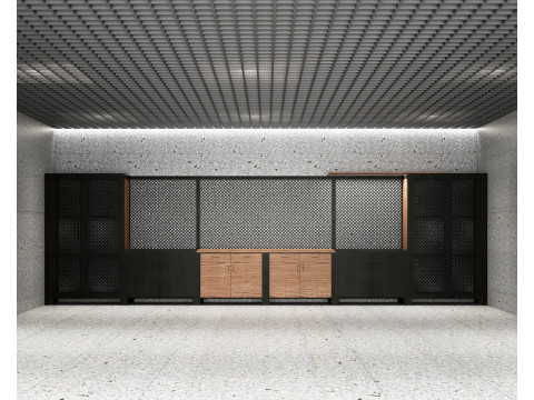 Гаражный верстак с полками 3D Модель