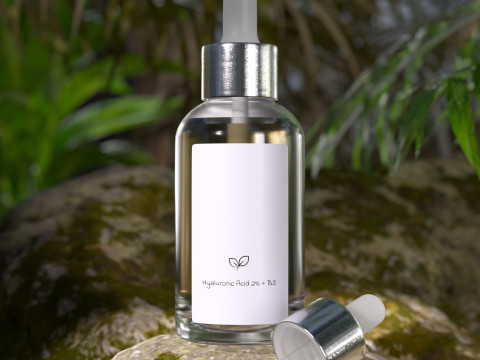 ガラス化粧品ボトルの 3 D レンダリング 3Dモデル