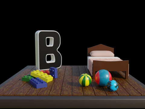 Letter B alphabet 3D Model