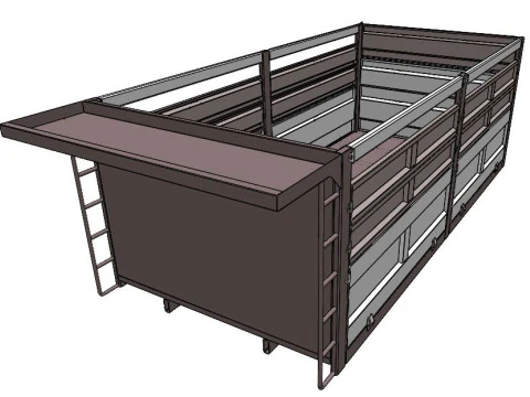 Carroceria de carga de caminh&atilde;o - modelo CAD do SolidWorks Modelo 3D