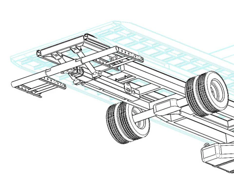 Heavy-Duty Hydraulic Wheel Lift Mechanism - Professional Recovery System 3D Model