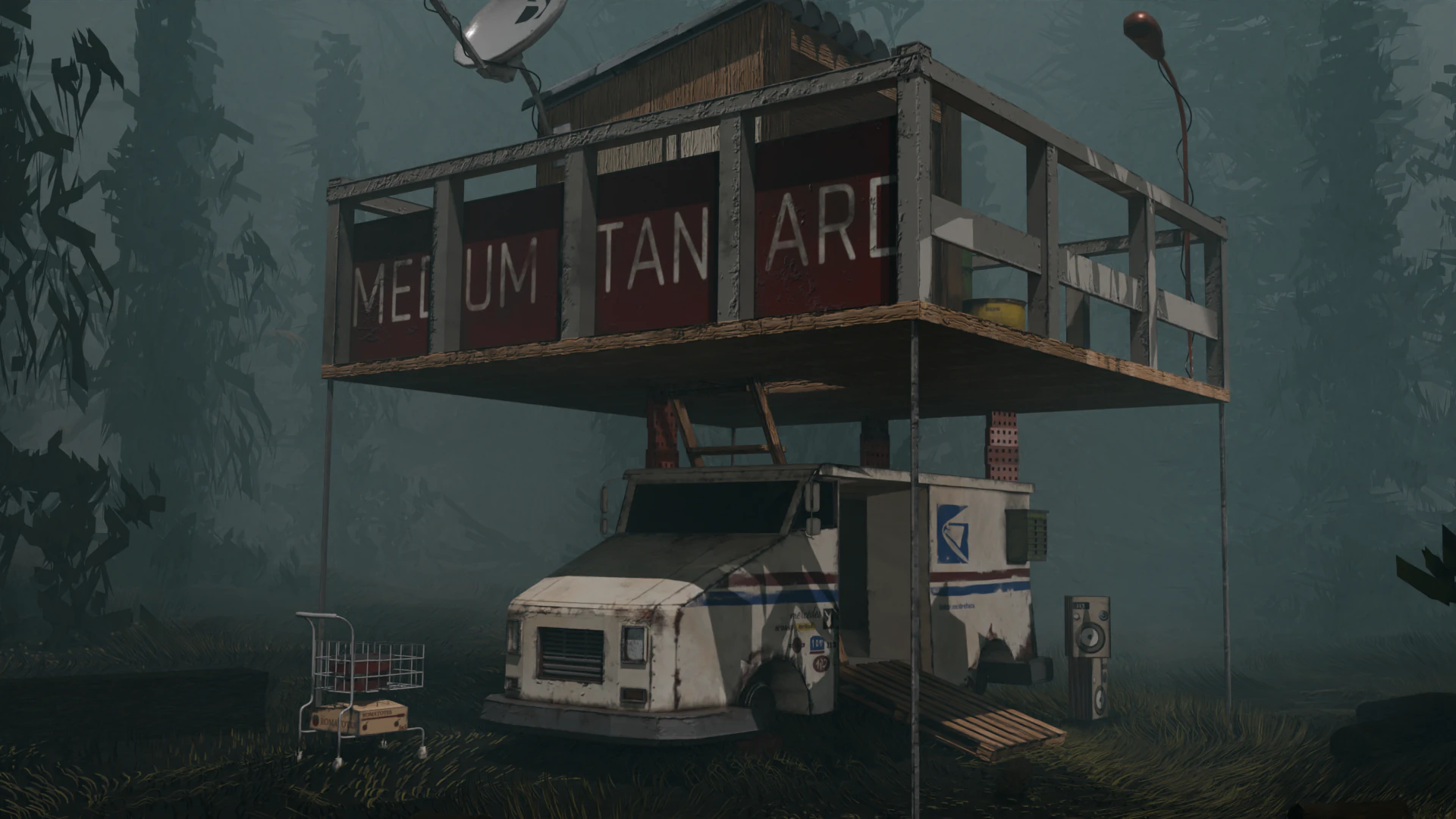 TRUCK HOUSE Low-poly 3D Model .c4d .max .obj .3ds .fbx .stl .blend 