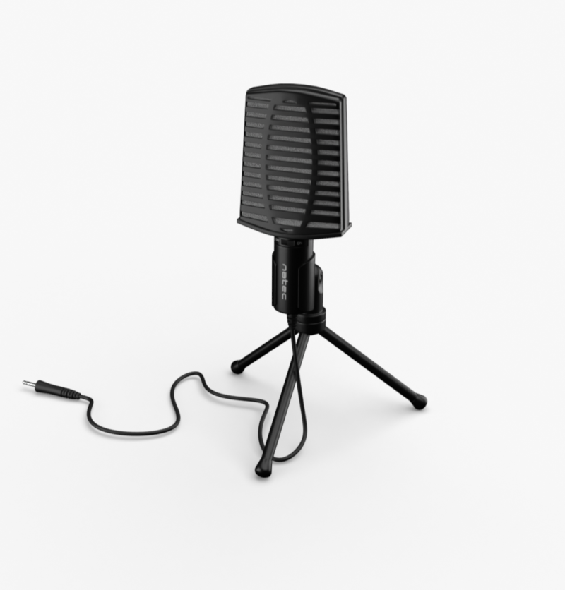 Micrófono de mesa - natec Modelo 3D .c4d .max .obj .3ds .fbx .stl .blend