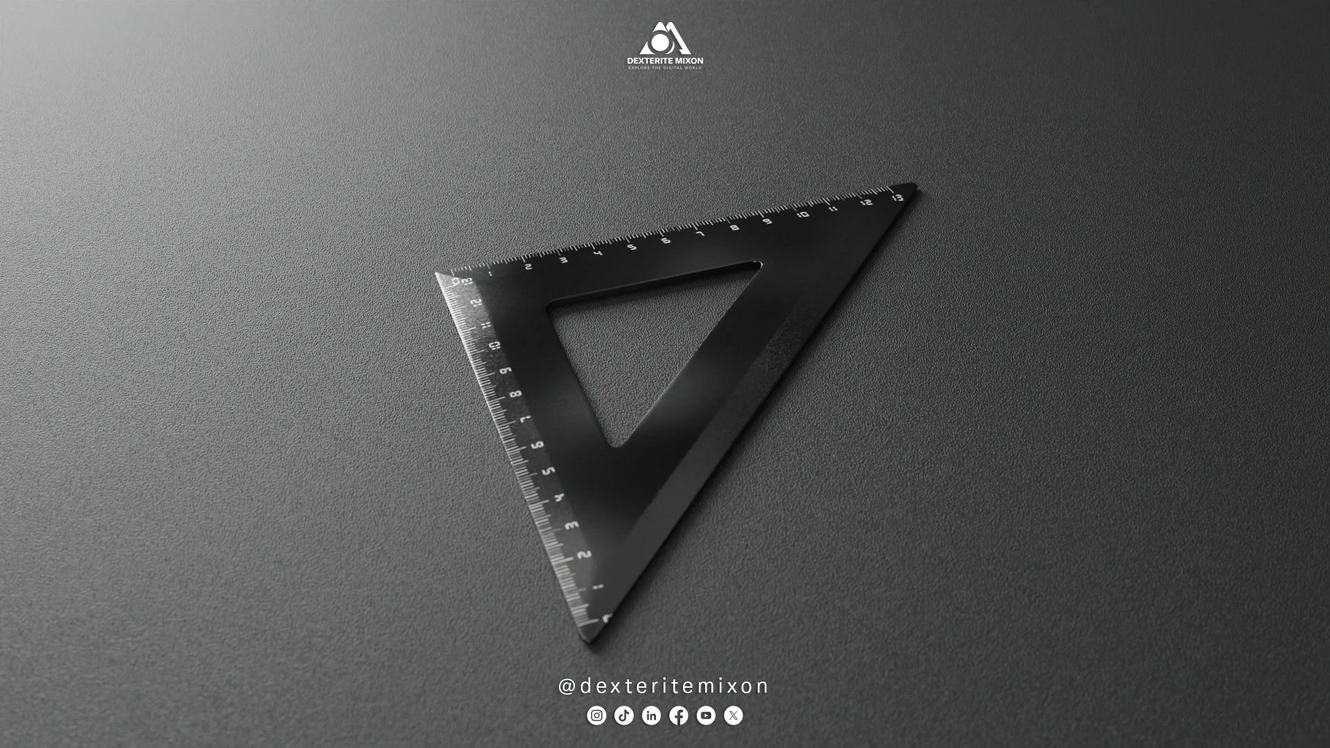 Set Square 13 cm Low-poly 3D Model .c4d .max .obj .3ds .fbx .stl .blend 
