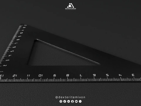 Set Square 13 cm Low-poly 3D Model