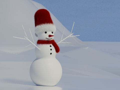 雪人 3D 模型