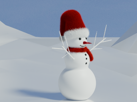 Mu&ntilde;eco de nieve Modelo 3D