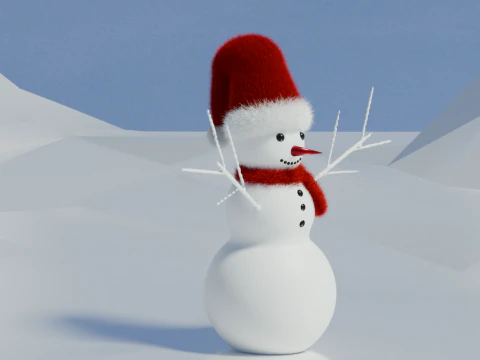 Snowman 3D Model
