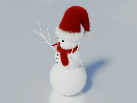 Mu&ntilde;eco de nieve Modelo 3D