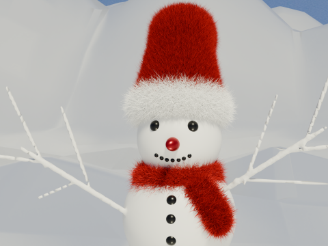 Mu&ntilde;eco de nieve Modelo 3D