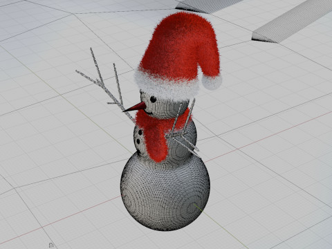 Mu&ntilde;eco de nieve Modelo 3D