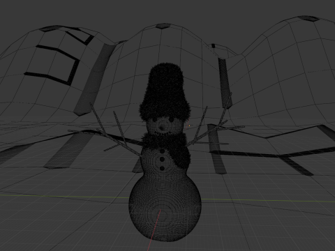 Mu&ntilde;eco de nieve Modelo 3D