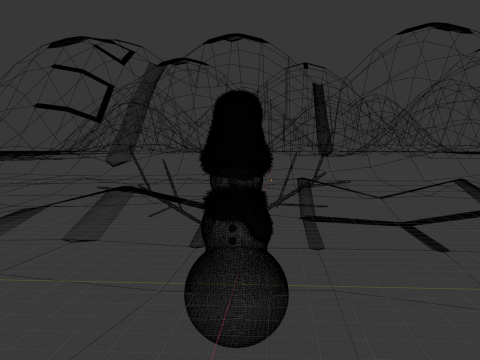 Mu&ntilde;eco de nieve Modelo 3D