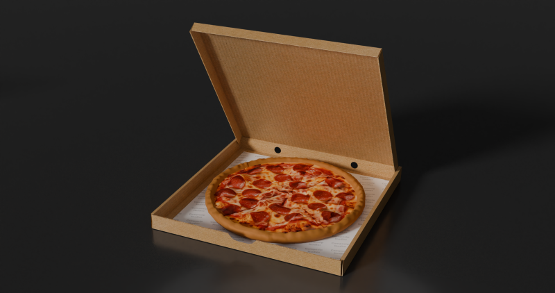 Pizza 3D Modell .c4d .max .obj .3ds .fbx .stl .blend 