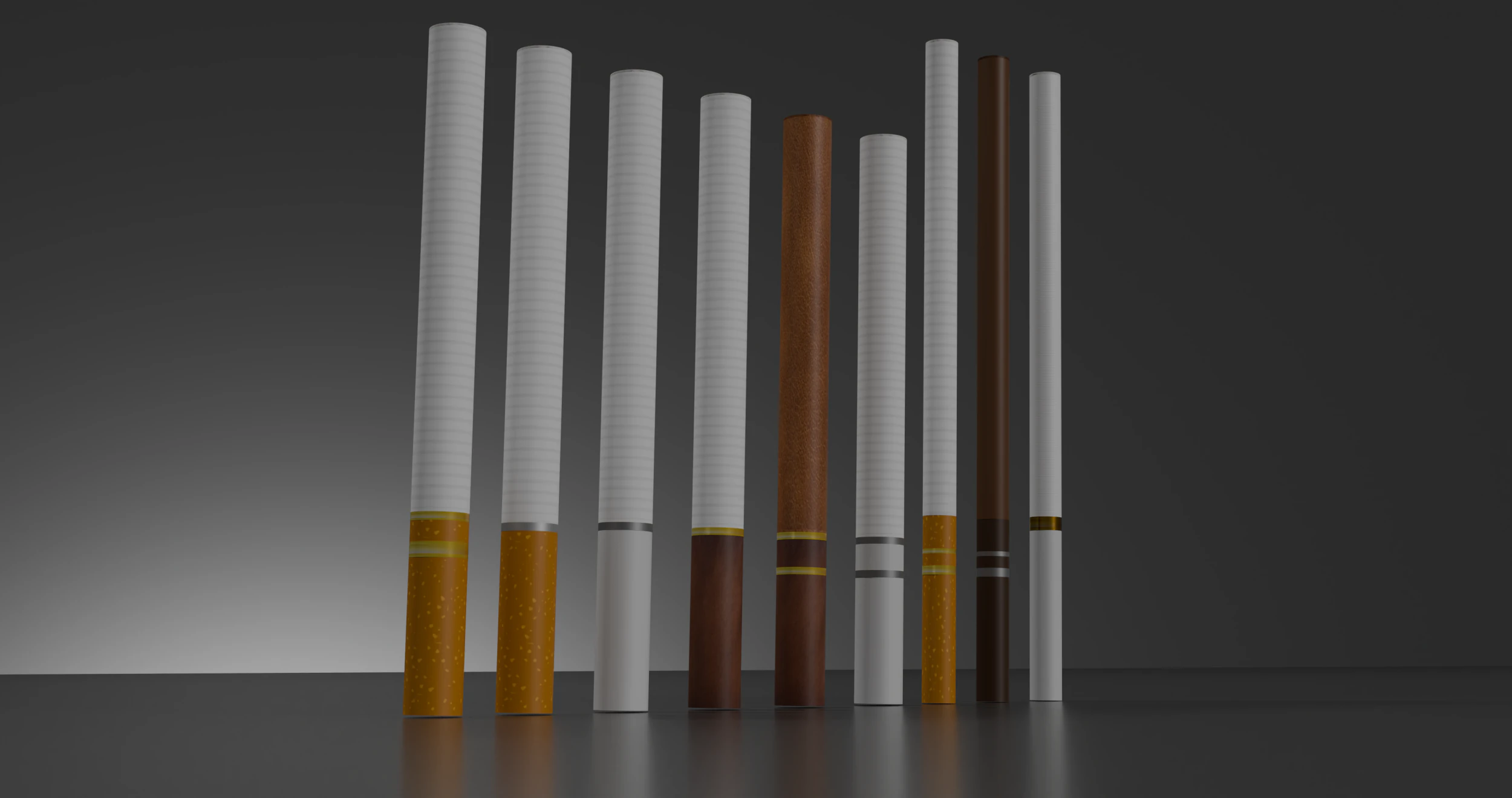 Zigarette unbenutzt 3D Modell .c4d .max .obj .3ds .fbx .stl .blend 