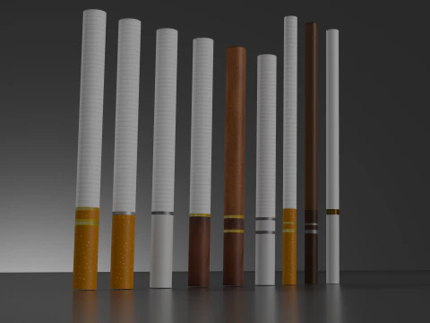 Rokok Tidak Terpakai Model 3D