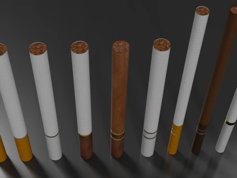 Zigarette unbenutzt 3D Modell