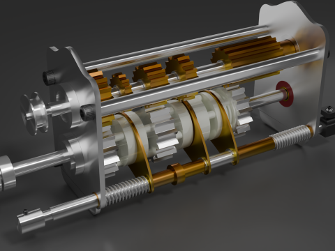 kotak roda gigi Model 3D