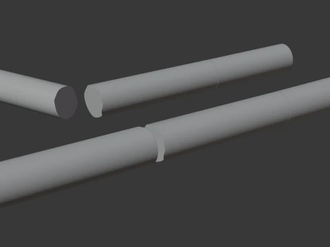 Cigarette Unused Broken 3D Model