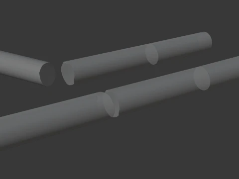 Cigarette Unused Broken 3D Model
