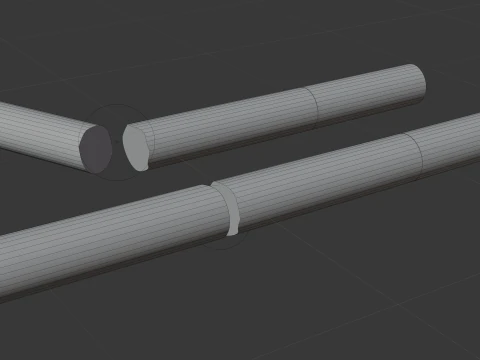 Cigarette Unused Broken 3D Model