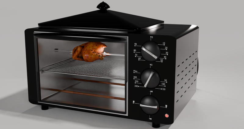 Oven 3D Model .c4d .max .obj .3ds .fbx .stl .blend 