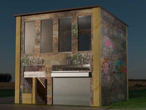 Pr&eacute;dio Antigo Modelo 3D